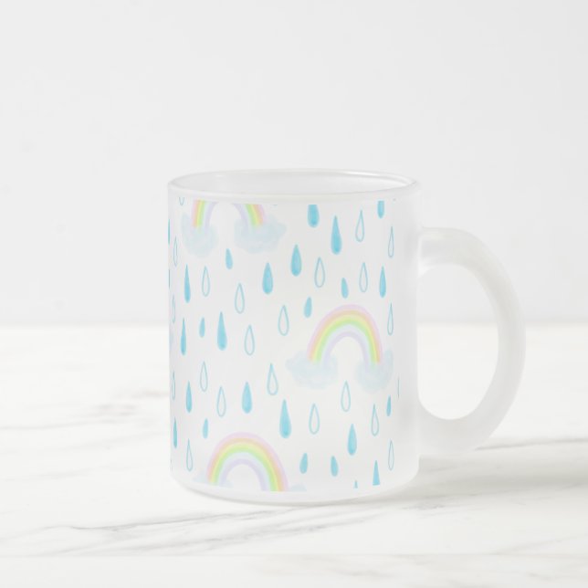 Taza De Cristal Esmerilado Sueños del arcoiris (Derecha)