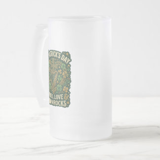 Taza De Cristal Esmerilado Suerte Amor Tréboles Día de San Patricio