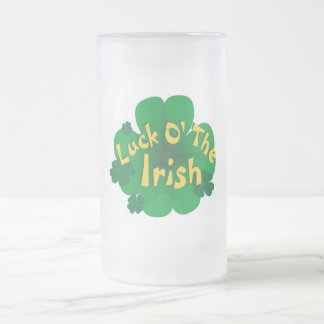 Taza De Cristal Esmerilado suerte-de--irlandés