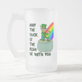Taza De Cristal Esmerilado Suerte del personalizado irlandés St Patrick's Bee
