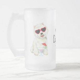 Taza De Cristal Esmerilado Summer Westie
