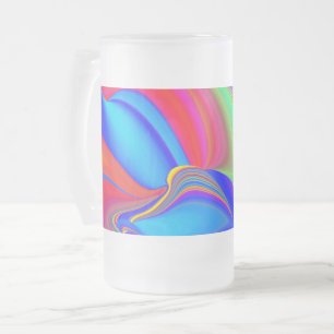 Taza De Cristal Esmerilado Summerfeeling, Resumen 3D Rainbowart