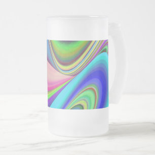 Taza De Cristal Esmerilado Summerfeeling, Resumen 3D Rainbowart