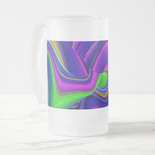Taza De Cristal Esmerilado Summerrainbow , Resumen del Rainbowart 3D
