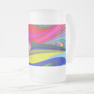 Taza De Cristal Esmerilado Summerrainbow , Resumen del Rainbowart 3D
