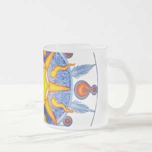 Taza De Cristal Esmerilado Sun psicodélico