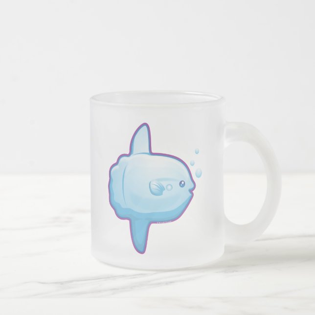 Taza De Cristal Esmerilado Sunfish lindo (Derecha)
