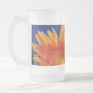Taza De Cristal Esmerilado Sunflower