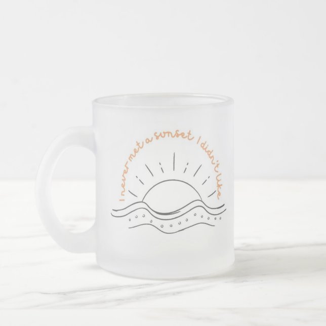Taza De Cristal Esmerilado Sunset Mug (Izquierda)