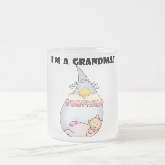 Taza De Cristal Esmerilado Sunshine de la abuela - camisetas Chicas y regalos (Centro)