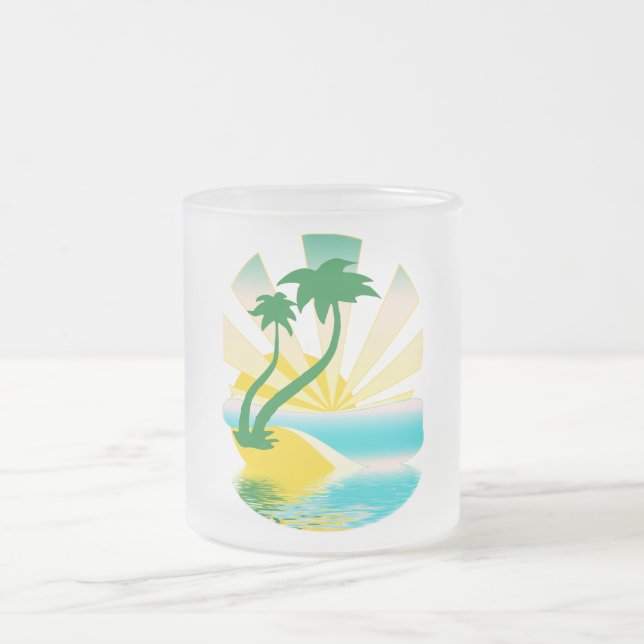 Taza De Cristal Esmerilado Sunshine Holiday Mug (Centro)