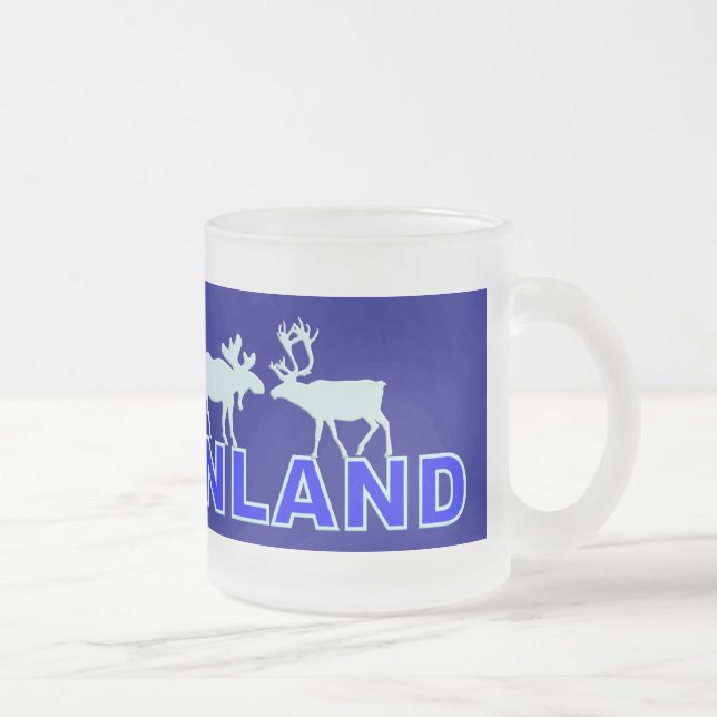 Taza De Cristal Esmerilado Suomi Finlandia mug (Derecha)