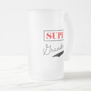 Taza De Cristal Esmerilado Super Abuela