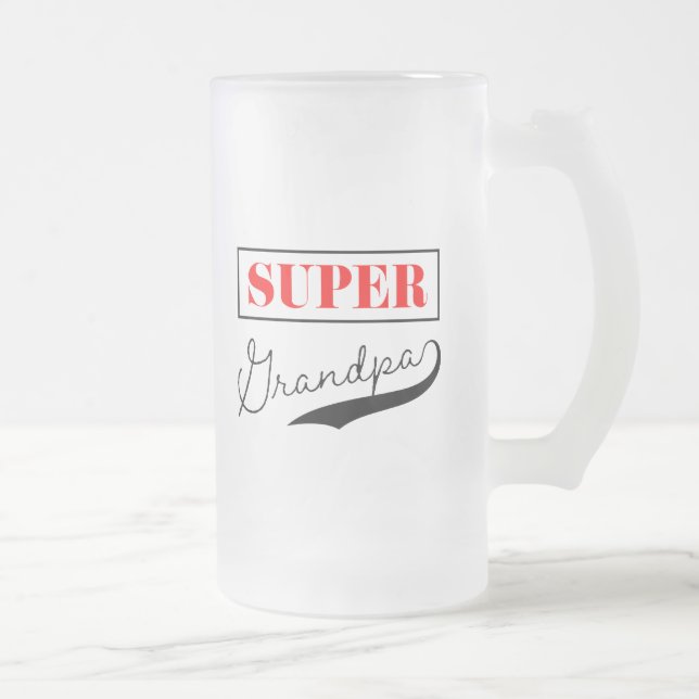 Taza De Cristal Esmerilado Super Abuelo (Derecha)
