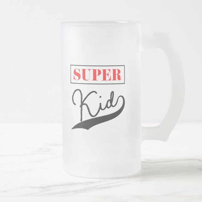Taza De Cristal Esmerilado Super Kid (Derecha)