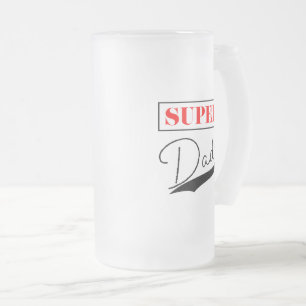 Taza De Cristal Esmerilado Super Papá