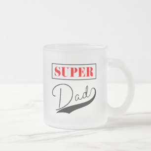Taza De Cristal Esmerilado Super Papá