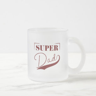 Taza De Cristal Esmerilado Super Papá