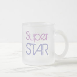 Taza De Cristal Esmerilado SUPER STAR mug (vidrio esmerilado)