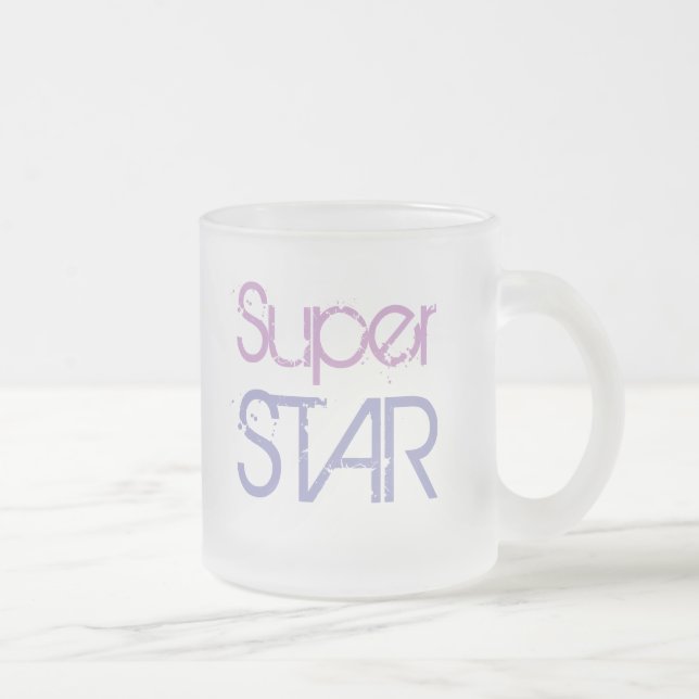 Taza De Cristal Esmerilado SUPER STAR mug (vidrio esmerilado) (Derecha)