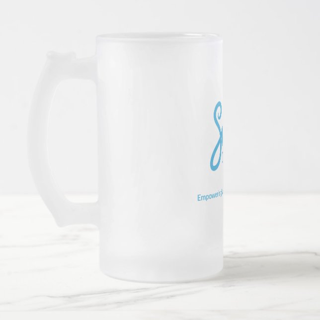 Taza De Cristal Esmerilado Supermums Beer Mug (Izquierda)