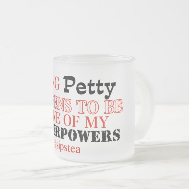 Taza De Cristal Esmerilado Superpotencia pequeña (Anverso derecho)