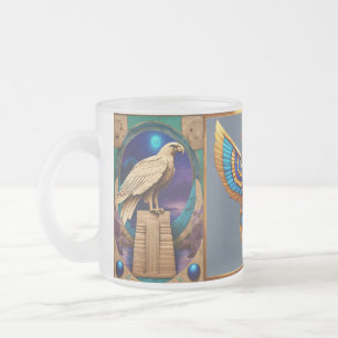 Taza De Cristal Esmerilado Superrealismo Egipto Águila Mug