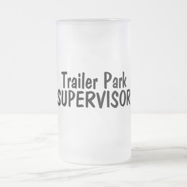 Taza De Cristal Esmerilado Supervisor del parque de caravanas (Centro)