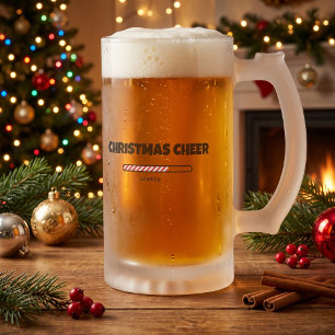 Taza De Cristal Esmerilado Supervivencia del Padre Ocupado en Navidad Carga