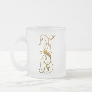 Taza De Cristal Esmerilado Suposición S con monograma