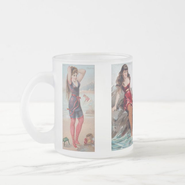 Taza De Cristal Esmerilado Surf Beauties Mug (Izquierda)
