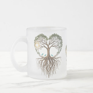 Taza De Cristal Esmerilado Surreal Unconditional Love Frosted Glass Mug