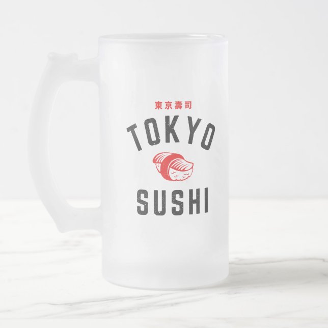 Taza De Cristal Esmerilado Sushi de Tokio (Izquierda)