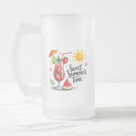 Taza De Cristal Esmerilado Sweat Summertime