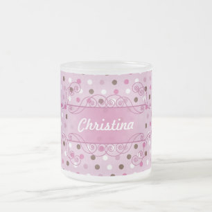 Taza De Cristal Esmerilado Sweet Love Frosted Glass Coffee Cup