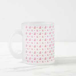 Taza De Cristal Esmerilado Swirly Heart