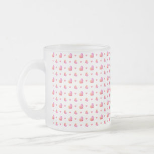 Taza De Cristal Esmerilado Swirly Heart