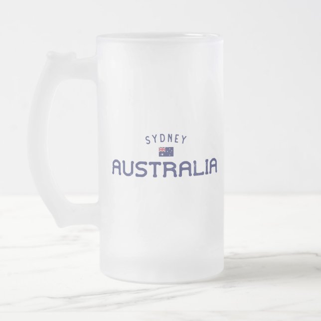 Taza De Cristal Esmerilado Sydney Australia, un país con problemas (Izquierda)