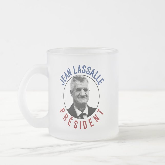 Taza De Cristal Esmerilado T-shirt Jean Lassalle Président 2022 (Izquierda)