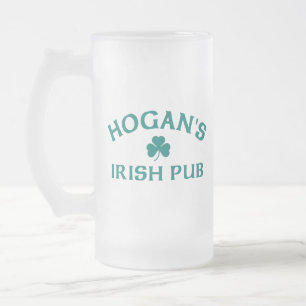 Taza De Cristal Esmerilado Taberna irlandesa de Hogan