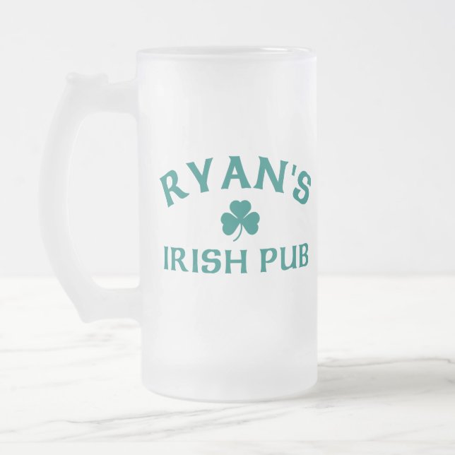 Taza De Cristal Esmerilado Taberna irlandesa de Ryan  (Izquierda)