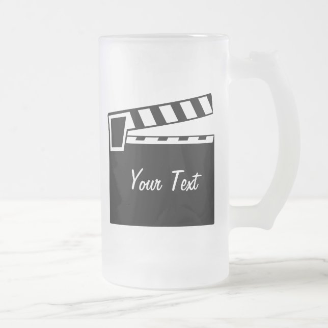 Taza De Cristal Esmerilado Tablero de Clapperboard de la pizarra de la (Derecha)