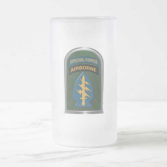 Taza De Cristal Esmerilado Tabulación de las fuerzas especiales del ejército  (Centro)