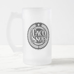 Taza De Cristal Esmerilado Taco Snob - divertido amante del taco