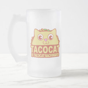 Taza De Cristal Esmerilado Tacocat Atrás II Cerveza de vidrio escarcha