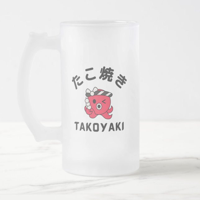Taza De Cristal Esmerilado Takoyaki (Izquierda)