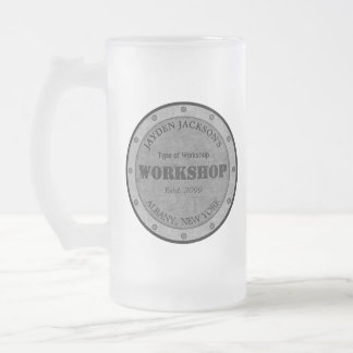 Taza De Cristal Esmerilado Taller de taller de efectos texturizados Shed Man