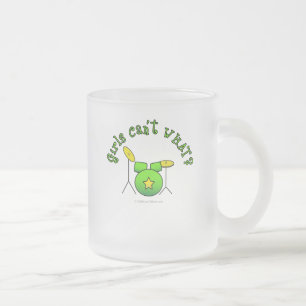 Taza De Cristal Esmerilado Tambor - Verde