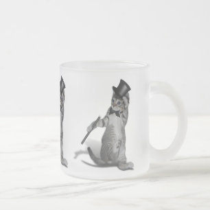 Taza De Cristal Esmerilado Tap Dancing Cat