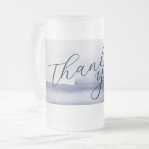 Taza De Cristal Esmerilado Tarjeta de agradecimiento elegante estilo acuarela